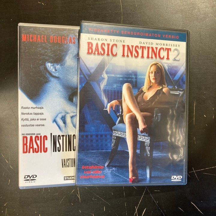 Basic Instinct 1-2 2DVD (VG+/M-) -jännitys-